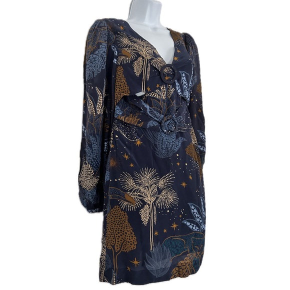 FARM Rio Night Jungle Navy Blue Mini Dress Size - XS - Picture 5 of 10